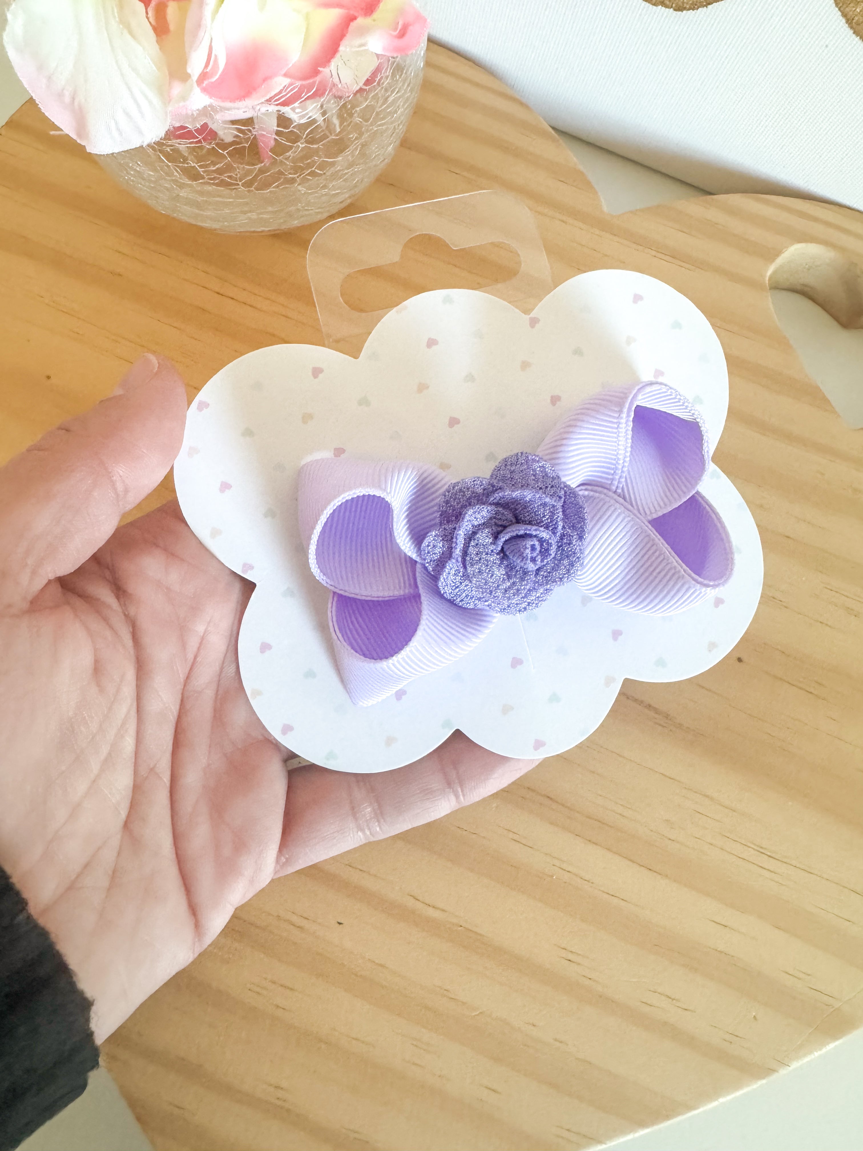 Lavender flower - Hair Bow
