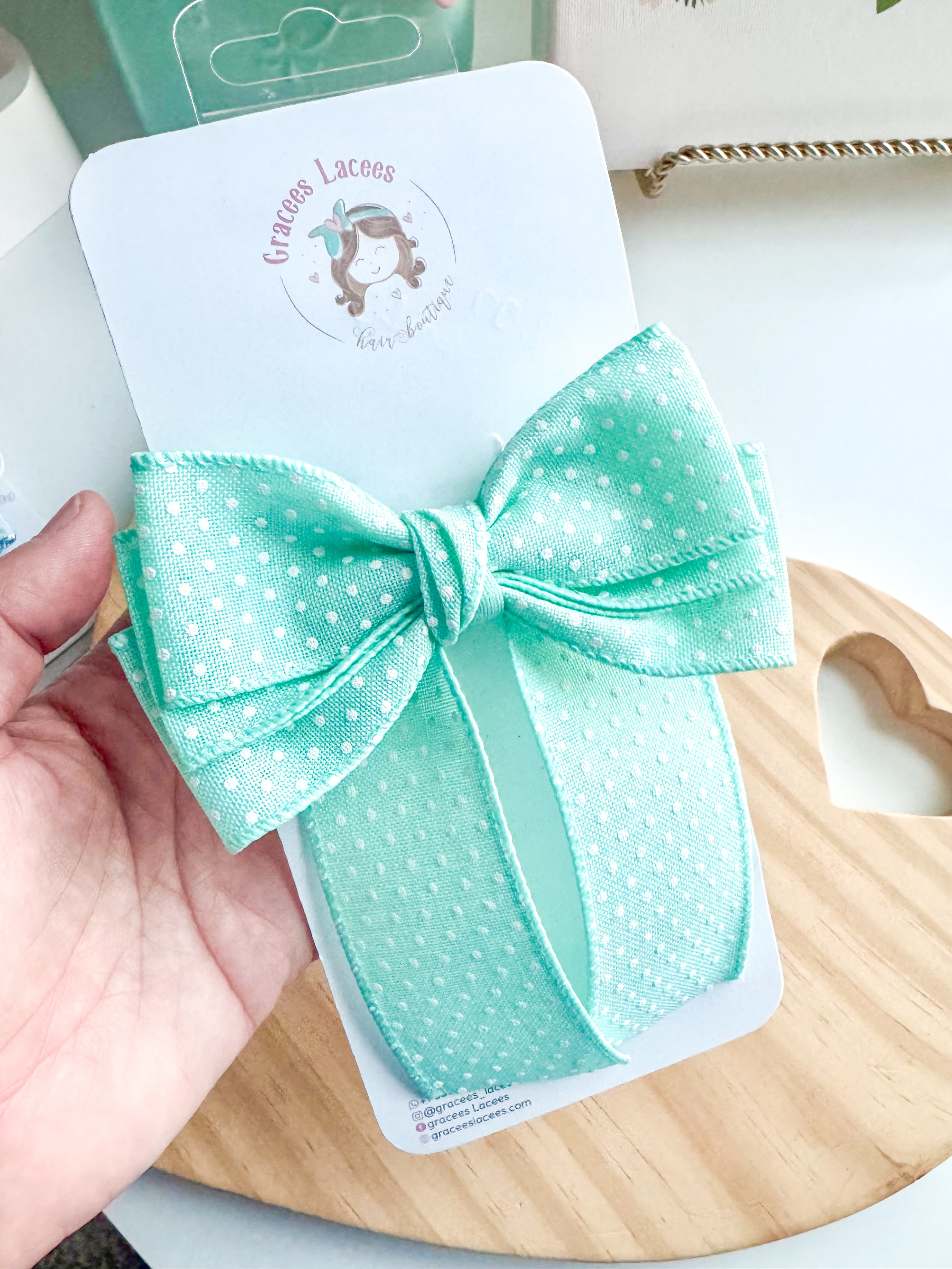 Green - Hair Bow