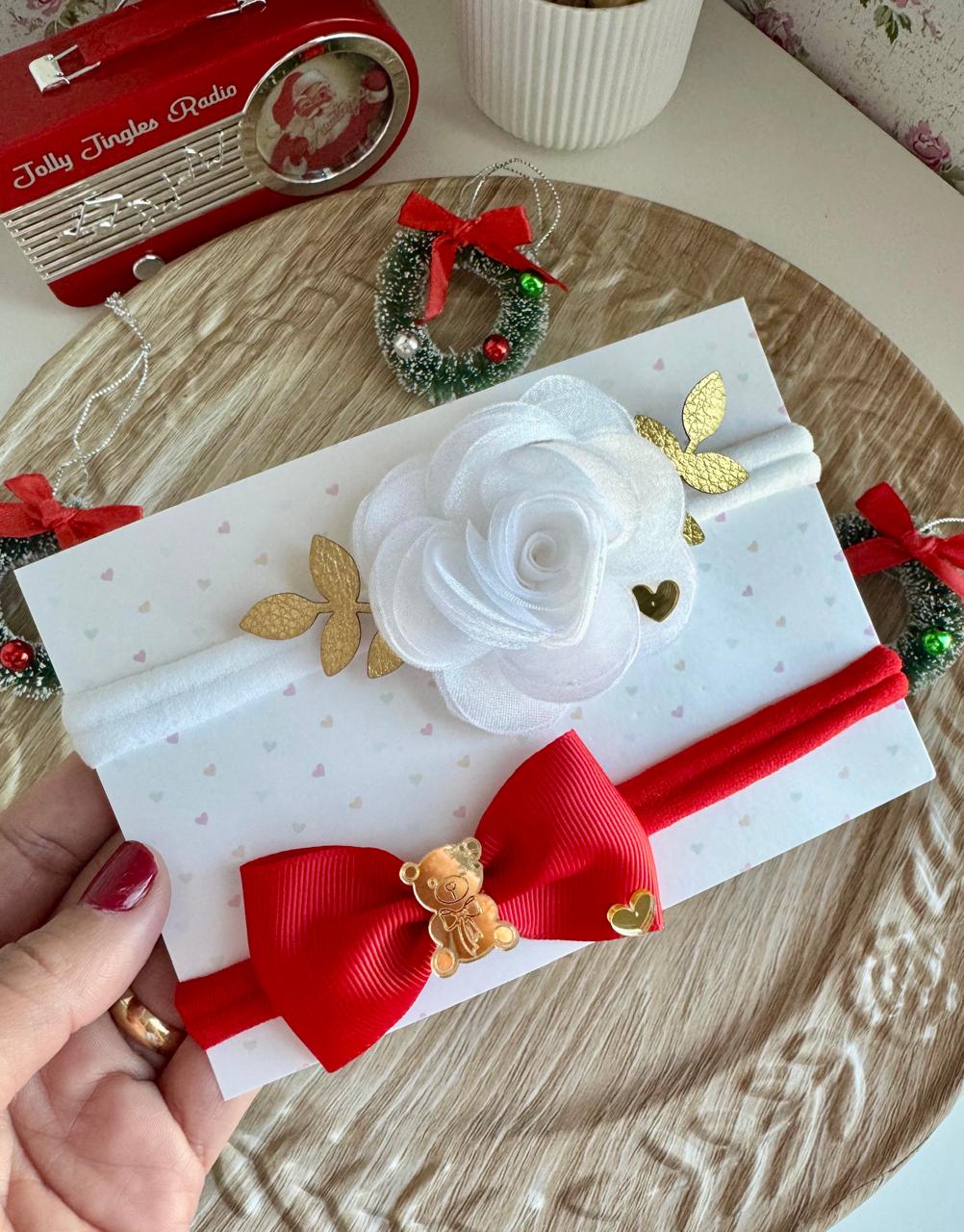 Baby Headbands set of 2 - Christimas Collection